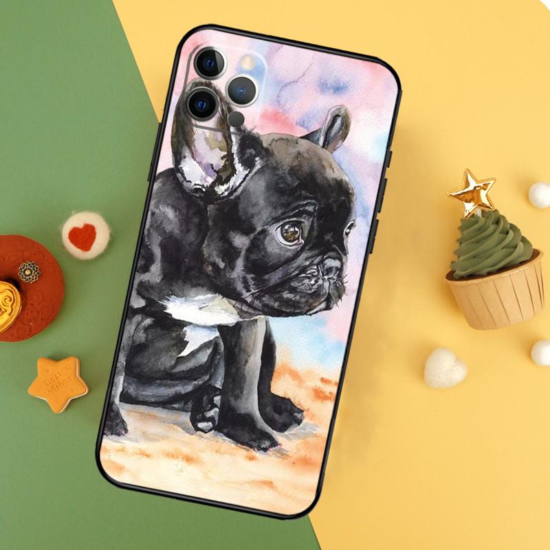 French Bulldog Dog Phone Case For iPhone 17 16 16E 15 14 12 11 13 Pro Max 12 13 Mini 17Air Shockproof Cover