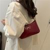 Simple and Explosive Underarm Baguette Bag 2025 New Solid Color High-end Bow Commuting Versatile Bag Shoulder Bag