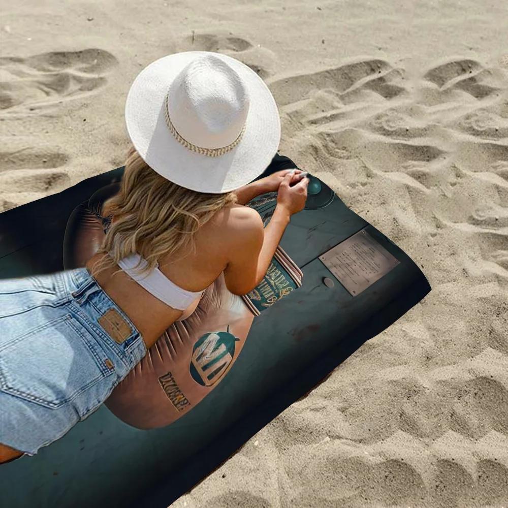 Boxing Gloves Vintage Beach Towel Colorful Bath Towels For Girl Microfiber Quick Dry Custom Sand Free Beach Yoga Spa Gym Pool
