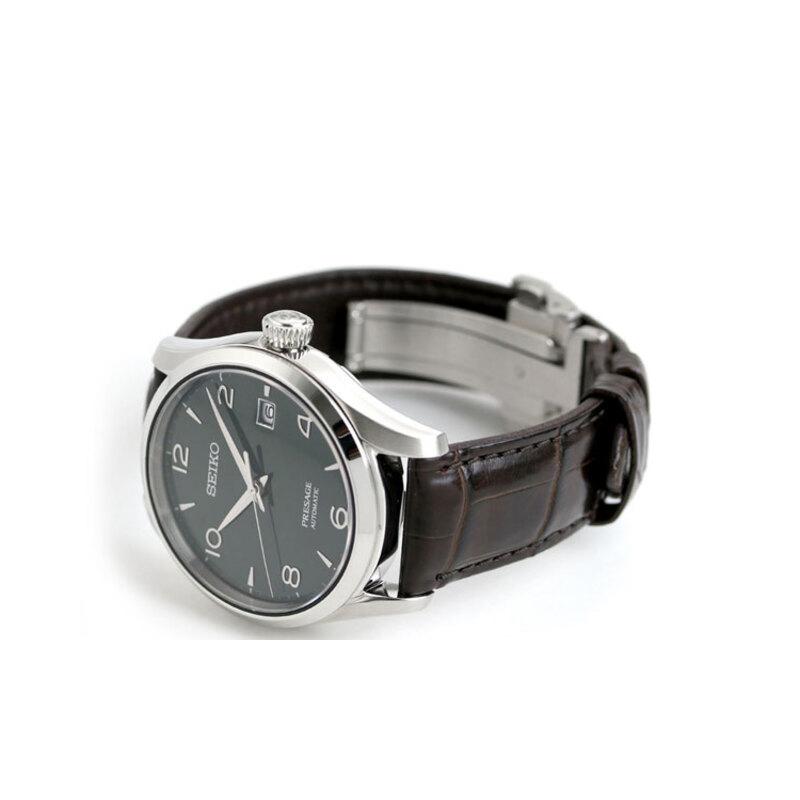 SEIKO Presage series limited edition 100 meters waterproof Automatic leather strap 40.5mm men's watch green dial SARX063