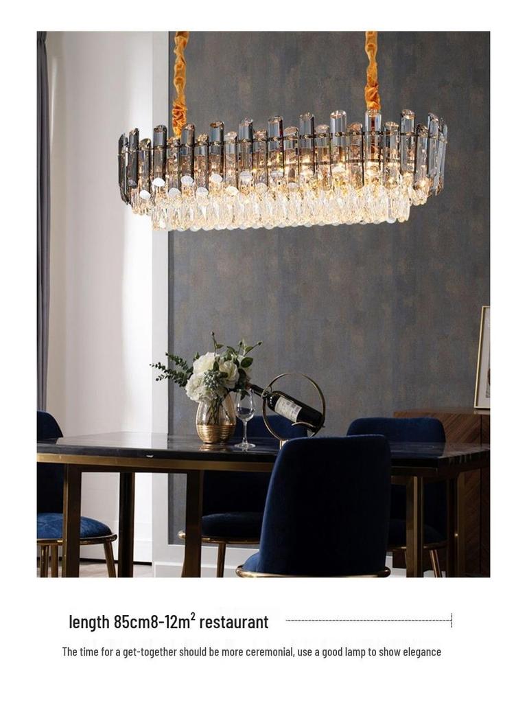 Luxurious Postmodern Crystal Chandelier - Modern Minimalist Lighting Fixture for Living Room, Bedroom, or Restaurant