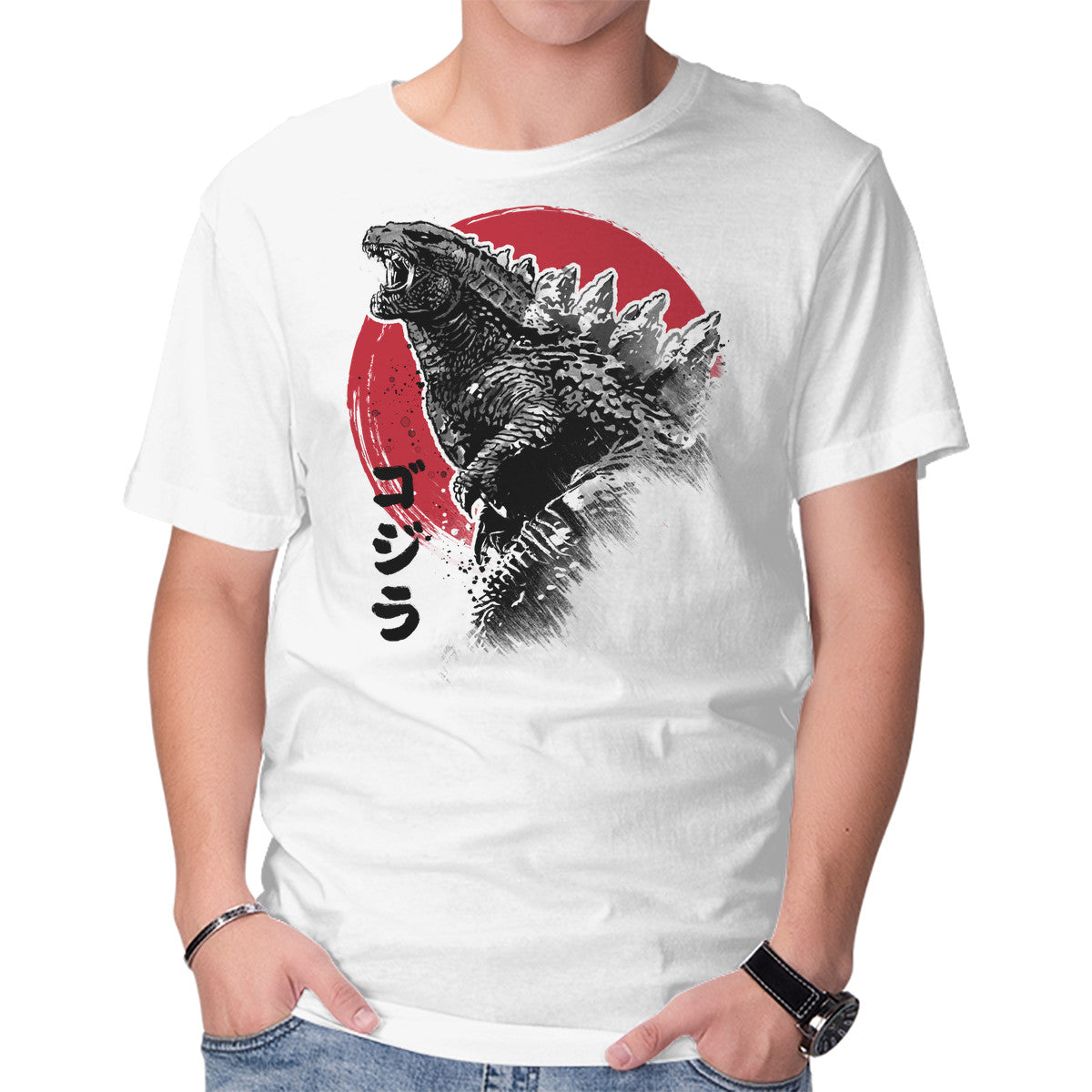 Unisex Crew Neck T-Shirt King Gojira Graphic Short Sleeve Casual Tee XXL
