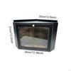 Corner Bread Box Wooden Breadbox Bin, with Window Space Saving Farmhouse Storage Container for