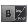 Sea Customer 8X5CM Tactical Helmet Blood Type Morale Patch - Embroidered Fabric Badge for Outdoor Backpacks.