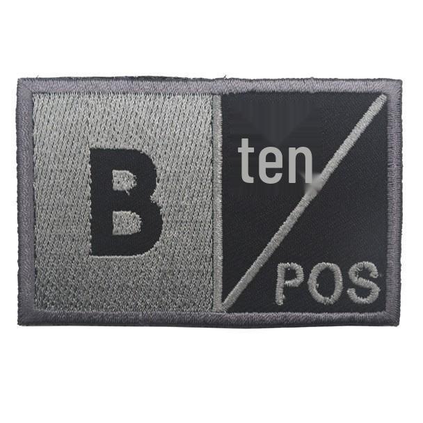 Sea Customer 8X5CM Tactical Helmet Blood Type Morale Patch - Embroidered Fabric Badge for Outdoor Backpacks.