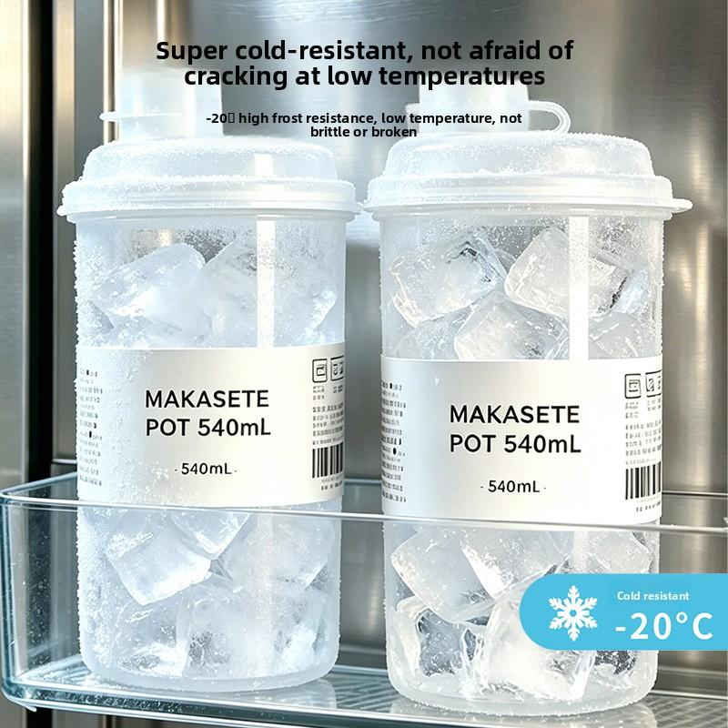 Reusable Plastic Ice Cup with Lid for Freezing Water Coffee Smoothie BPA Free Home Office Travel Cold Drink Cup