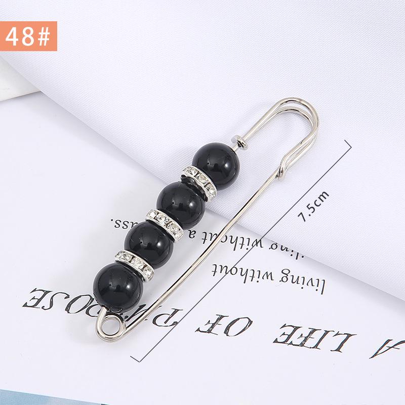 Pearl Anti-Exposure Brooch: Women's Waist-Cinching Pin & Clothing Decoration
