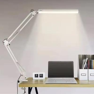 New 10W LED Desk Lamp with Clamp Swing Arm Desk Lamp Eye-Caring Dimmable Desk Light with 10 Brightness Level, 3 Lighting Modes