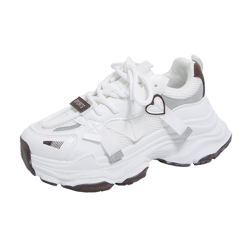 Ins New Dad Shoes Women's Spring Student Sports Running Casual Platform Heightening Shoes ZL