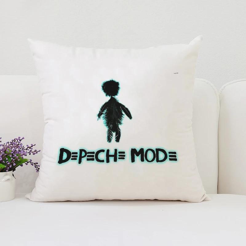 Wendbarer bedruckter Kissenbezug D-Depeche M-Mode Fan-Geschenk Zuhause Sofa Dekokissenbezug Stuhl Lendenkissen 40x40