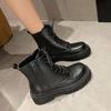 2025 Women's British Style Breathable Martin Boots - Summer Versatile Thick-Soled Motorcycle Ankle Boots for Spring and Autumn