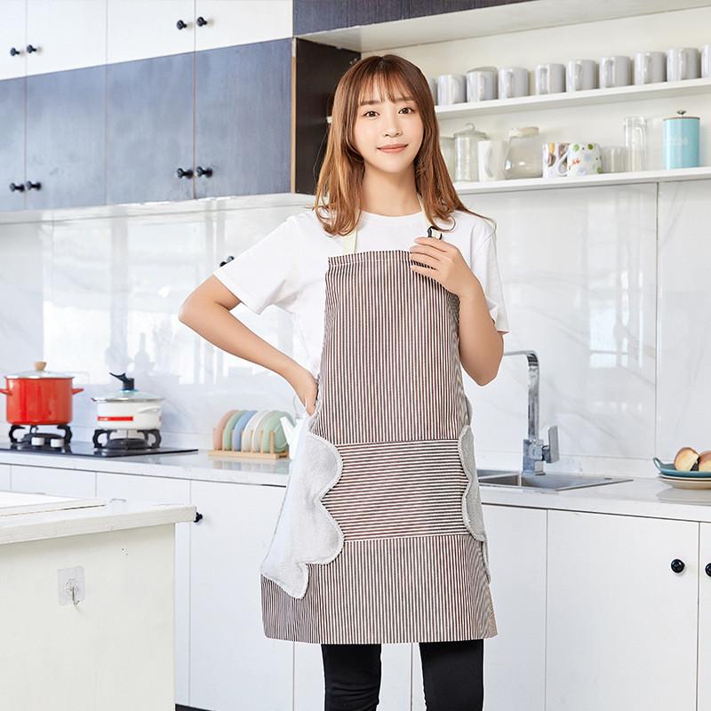 Striped Apron Sleeveless Waterproof Design Oxford Cloth Enthusiasts Cooking