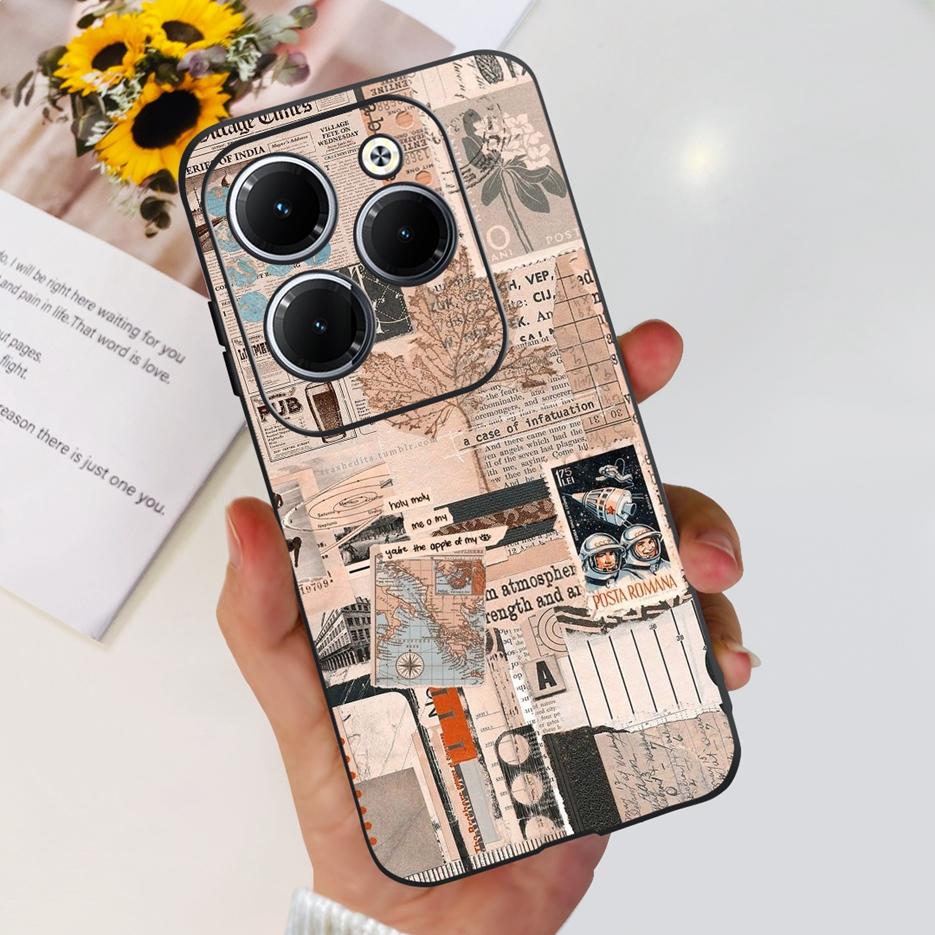 For Infinix Hot 40 Pro Case X6837 Cute Fashion Cover Soft Silicone Phone Case For Infinix Hot 40i Hot40 Pro Hot40i Fundas Bumper