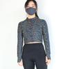 Irisierende reflektierende schmal geschnittene Reißverschlussjacke für Damen