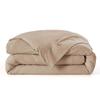 Housse de couette en percale 220 x 240 cm beige ficelle Perrine