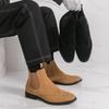 Fashion New Summer Fashion Chelsea Boots British Casual Comfortable Business Office Fashion Matte Leather Boots Black Brown Men Boots