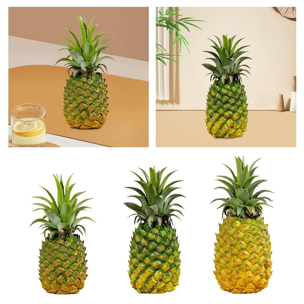 Artificial Pineapple Figurine Decor Modern Display Lifelike Fruit Model for Kitchen Living Room Kids Toys Photo Prop Cabinet