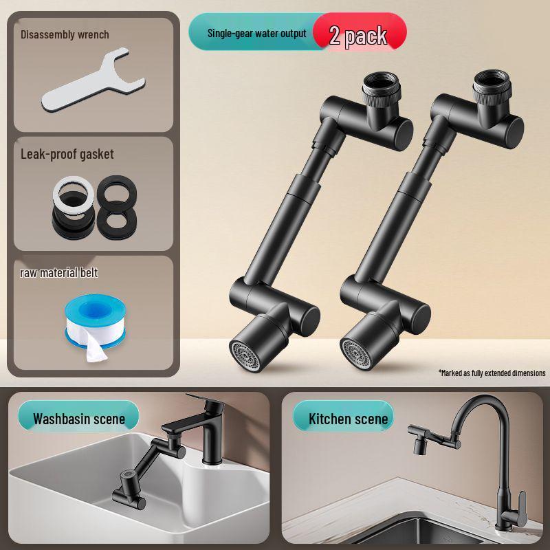 Universell robotarm sprutsikker kranforlenger med svingbart dusjhode booster