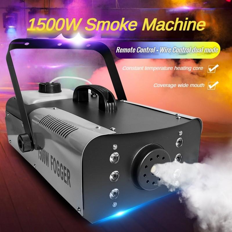 High Power Stage Smoke Machine Electronic Constant Temperature Smoke Sprayer LED Stage Effect Fogger Spray Equipment