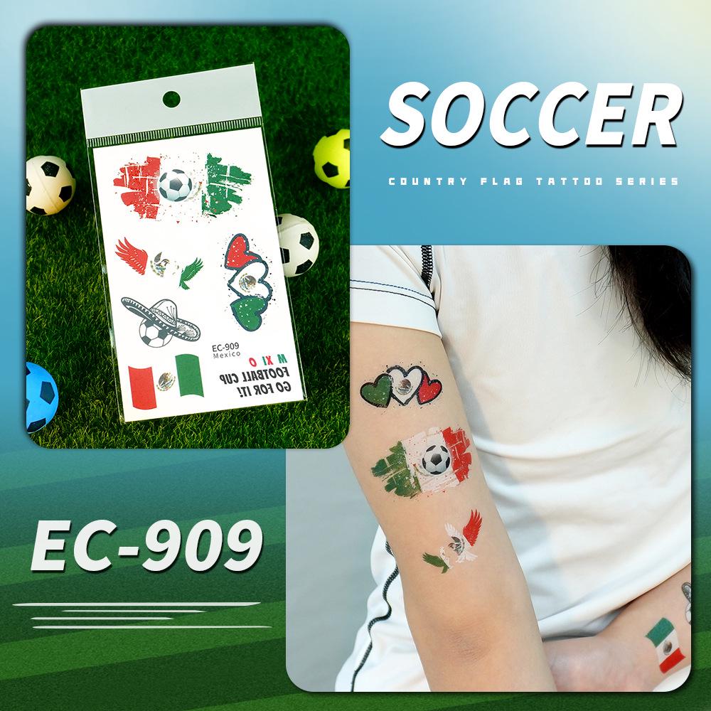 Ruikalong USA Canada Mexico Flag Waterproof World Cup Tattoo Stickers