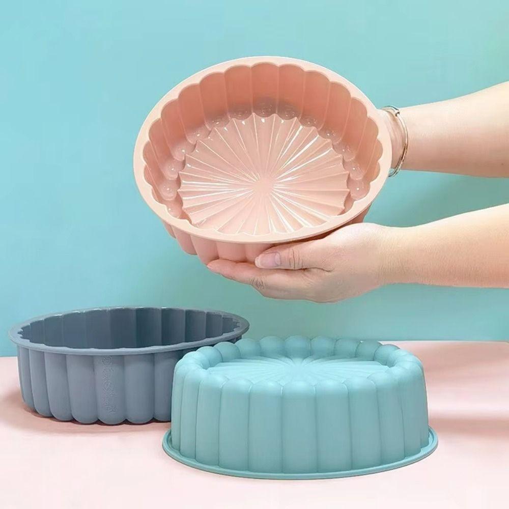 Non-Stick Silicone Cake Mold Creative Cake Baking Mold Round Cake Mold  Kitchen Cooking