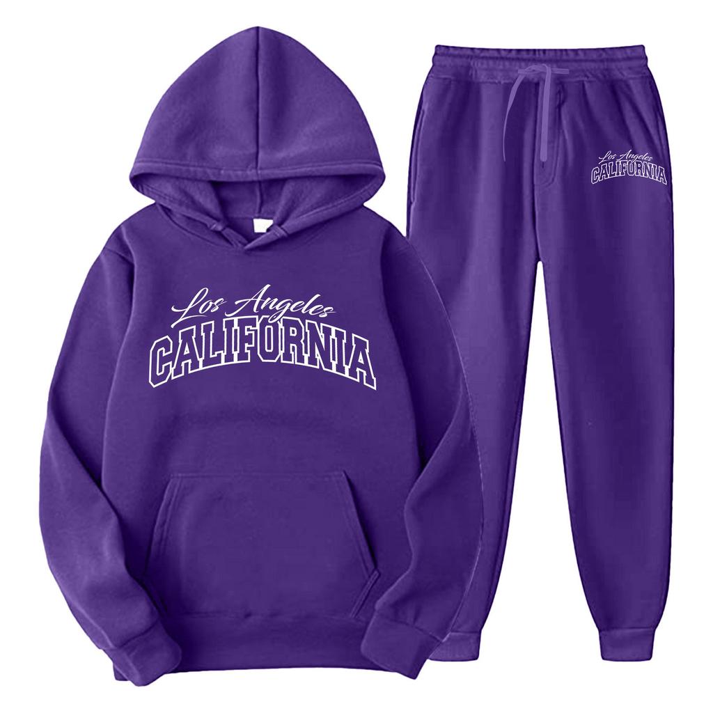 New cross-border foreign trade pullover men's and women's same sports sweater set fashion sweater sweatpants fleece hoodie set