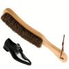 1pc Portable Wood Handle Bed Lint Brush Sofa Coat Cleaning Tool Dust Removal Brush for Clothes Home Clean Brush with Lanyard.