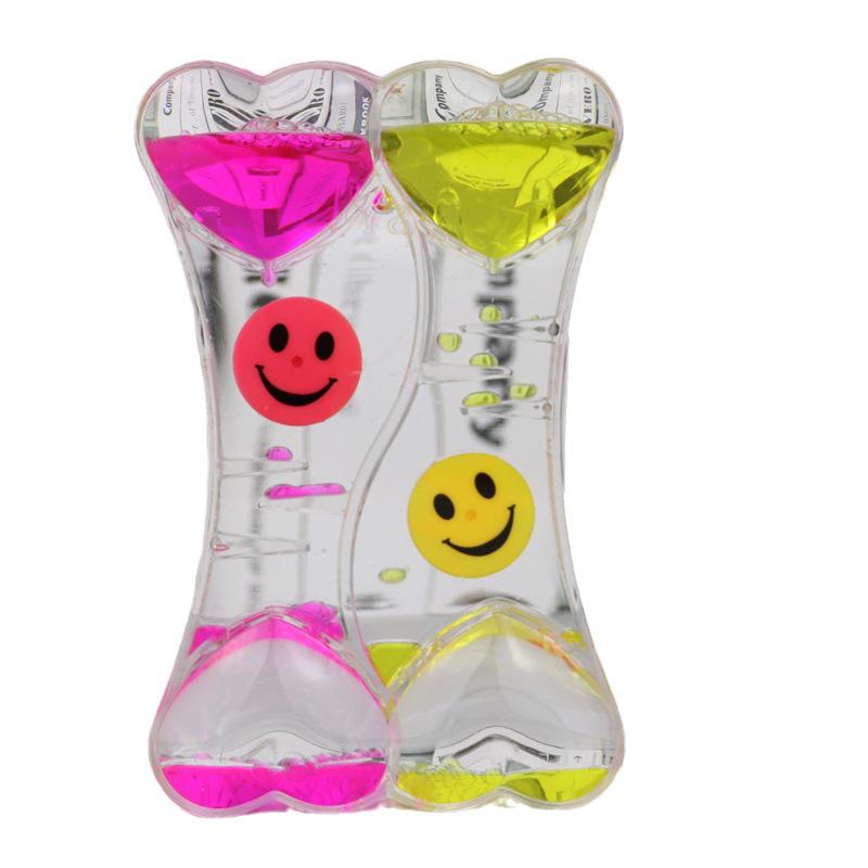 Zweifarbiger Flüssig-Sanduhr-Timer: Windrad Pfirsichherz Ornament - Perfektes Neujahrsgeschenk für Studenten