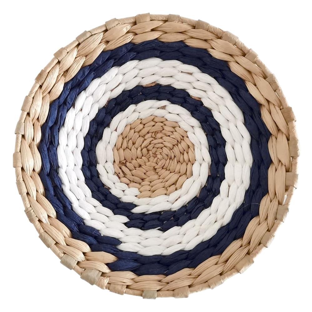 Boho Woven Wall Basket Decor Seagrass RusticNatural Round Wall Hanging Baskets for Bedroom Livingroom Home Wall Art Decoration