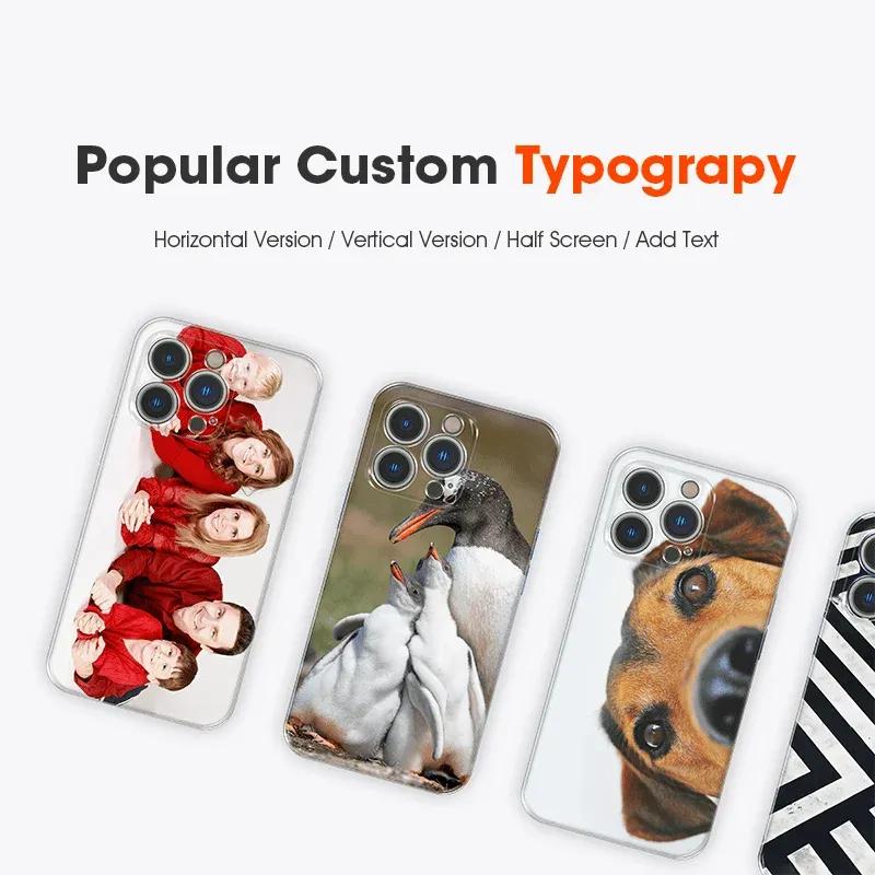 Pouzdro s fotografií na míru pro iPhone 17 16 16e 15 14 13 12 11 Pro Max Mini SE 2020 2022 XS XR 6 7 8 Plus Air TPU měkký zadní kryt