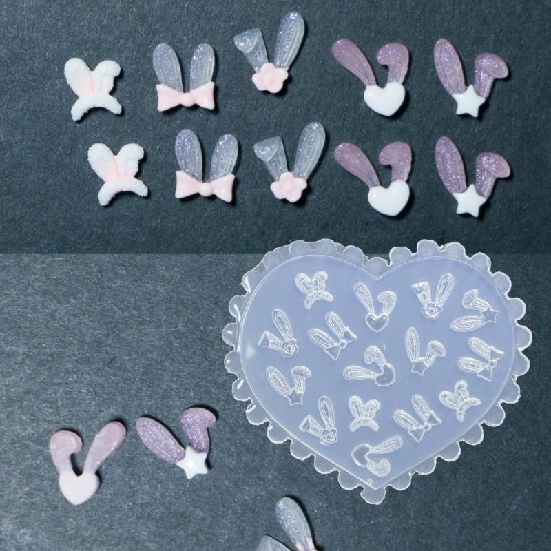Stampi in Silicone per Nail Art per Feste e Manicure da Salone, Stampo per Creazione Gioielli, Stencil per Unghie Goffrati per Donne
