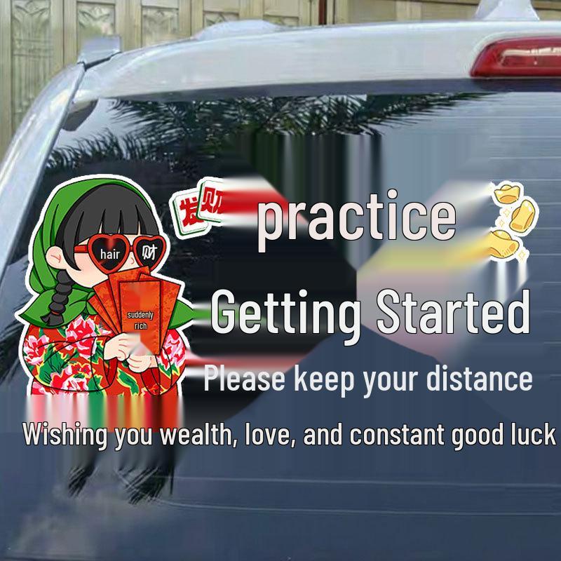 Waterproof New Driver Warning Car Sticker for Rear Windshield