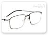 Linde Half-Titanium Screwless Glasses for Nearsighted Men – Super Light, Thin-Rimmed Frames (Model 5509)
