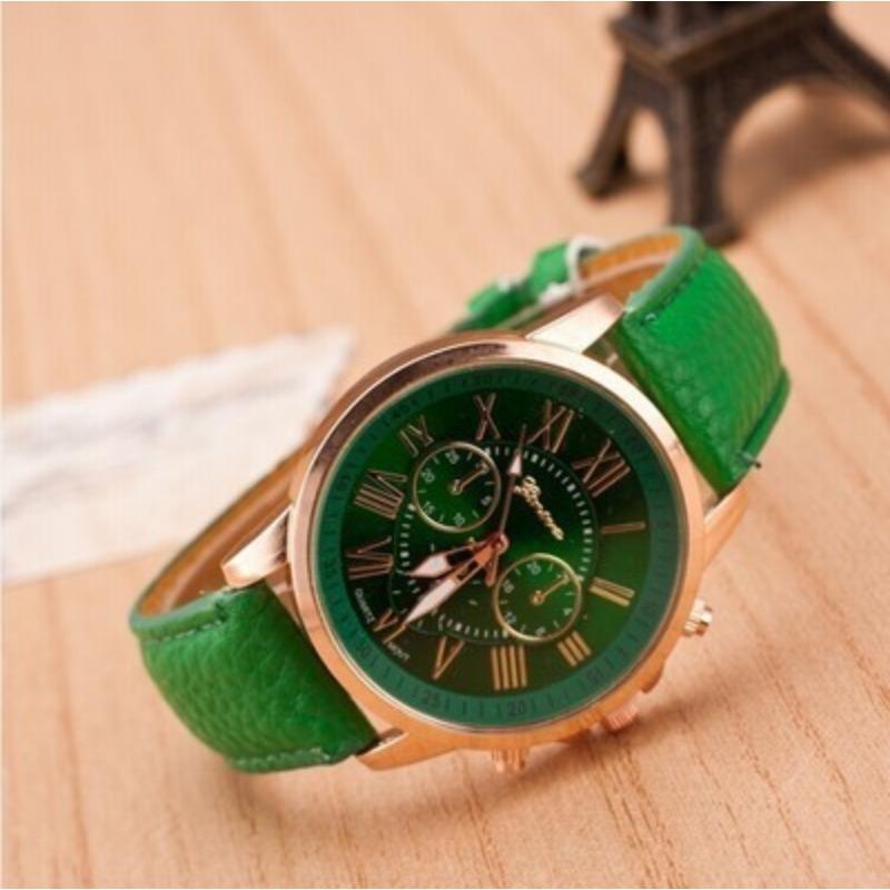 1PC Fashion Watch Belt Ladies Watch Women's Multi-color Belt Rose Gold Quartz Watch
