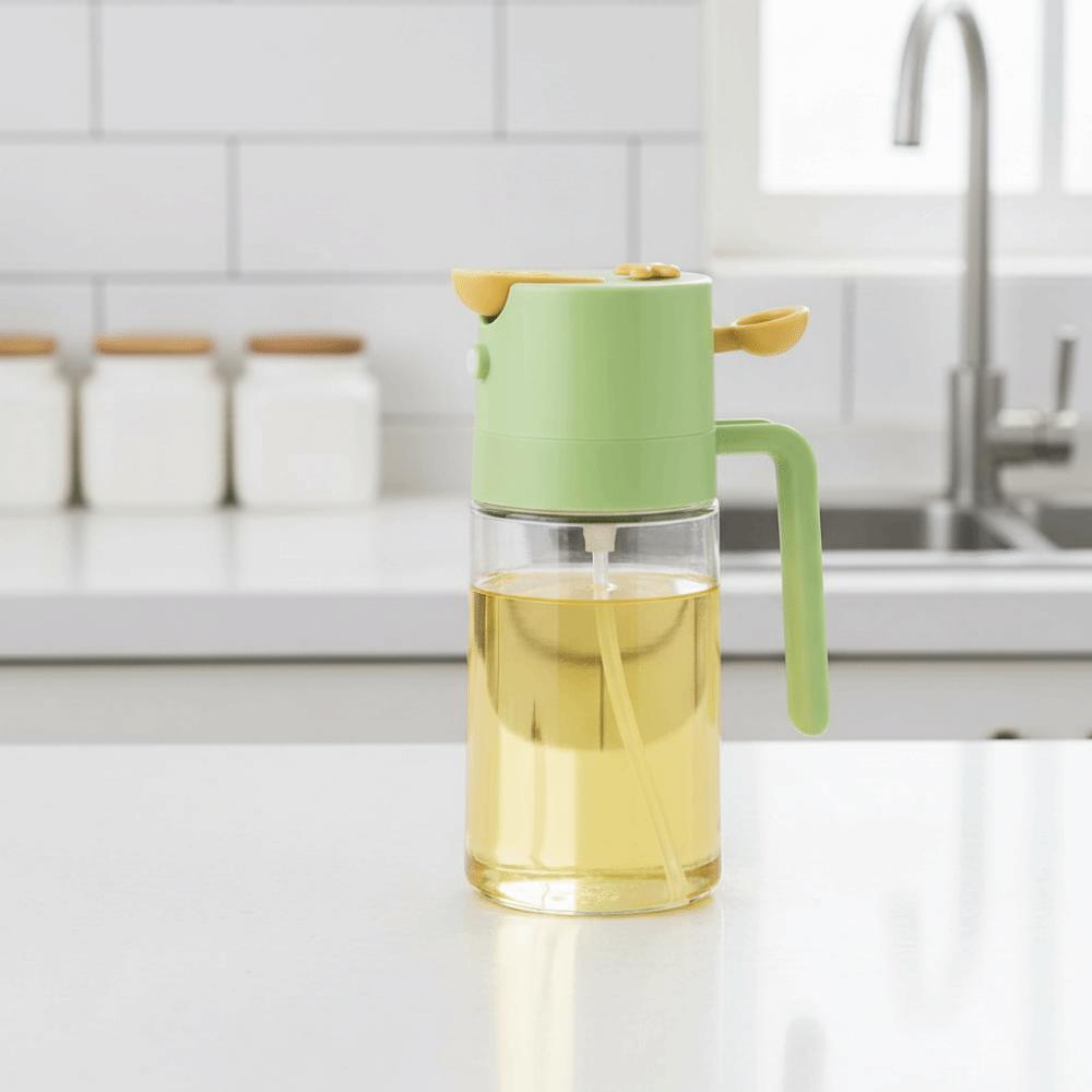 Glass Oil Dispenser 460ml Oil Storage Bottle Practical Oil Spray Air Fryer