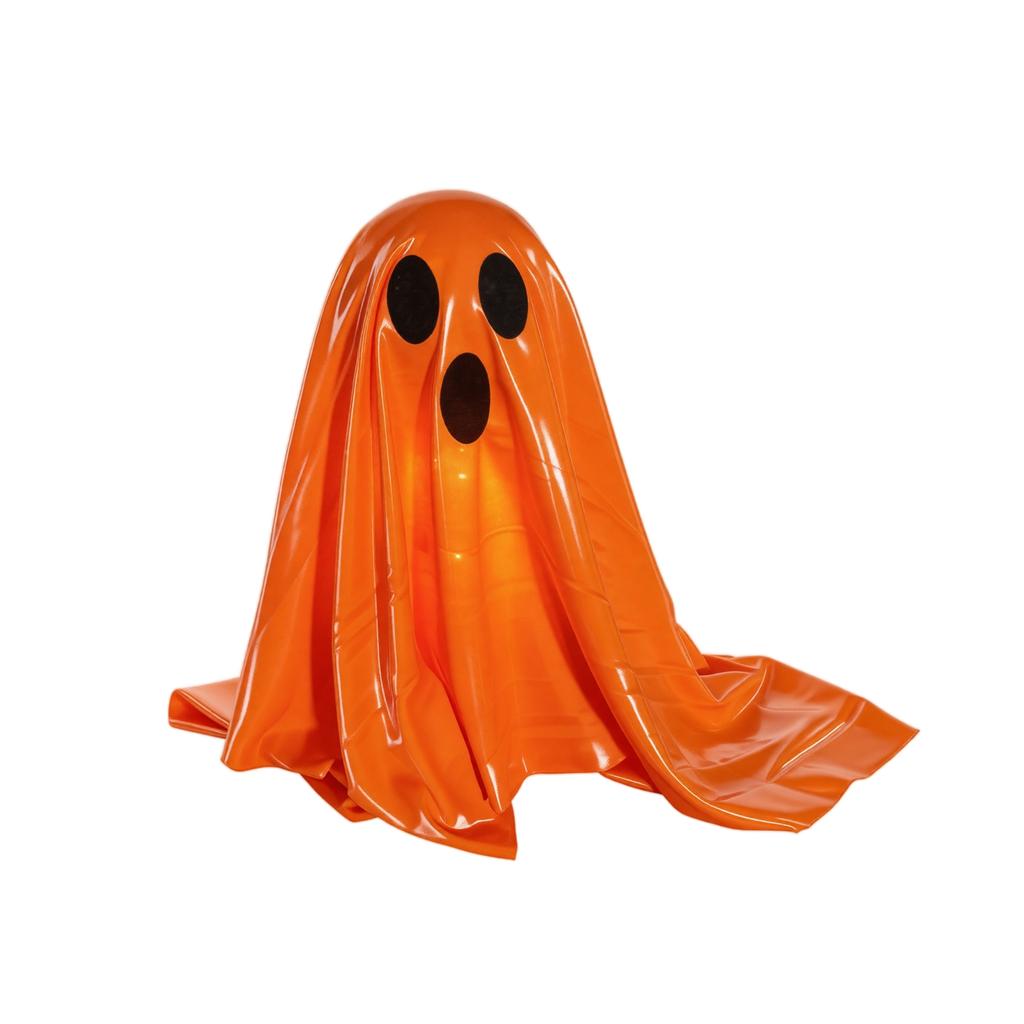 Light Up Ghost Decoration for Indoor Outdoor Use Halloween Themed Fabric Ghost Figure with LED Illumination for Party Home Yard Display