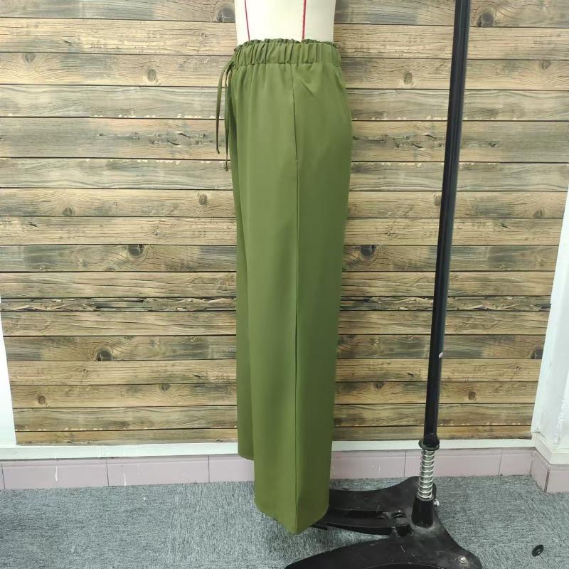 Women's Fashion Drawstring Loose Casual Wide-leg Pants