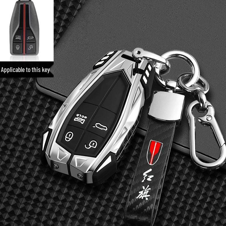 2022 Hongqi HS5/HS7/H9 Qixiang Edition Men's Mecha Key Case Cover