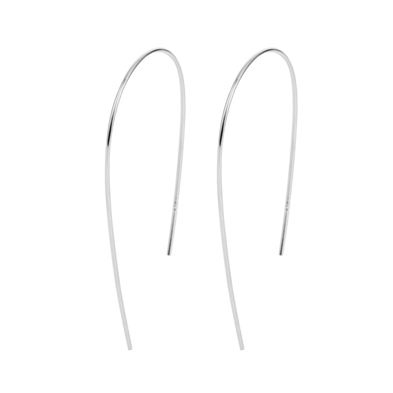 

Classic Minimalist Large Earrings With Exaggerated Temperament And Line Earrings One Size срібний