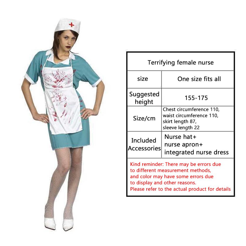 Bloodstained Halloween Costumes Horror Nurse Outfit Men Women Doctor Terroristic Medical Staff Adult Cosplay Stage Performance