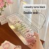 Portable Scratch-Resistant Striped Jewelry Box: Transparent, Sealed, Anti-Oxidation Storage for Wenwan Hand String & Necklace