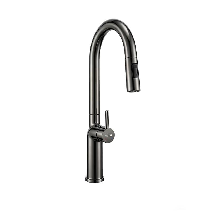 TUTTI Starry Journey Gunmetal Grey 304 Stainless Steel Pull-Out Faucet