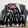 Name Custom Band Poster Aerosmith Print Flannel Blanket High Quality Warm Comfortable Cover for All Seasons Perfect for Gifts Home Decor