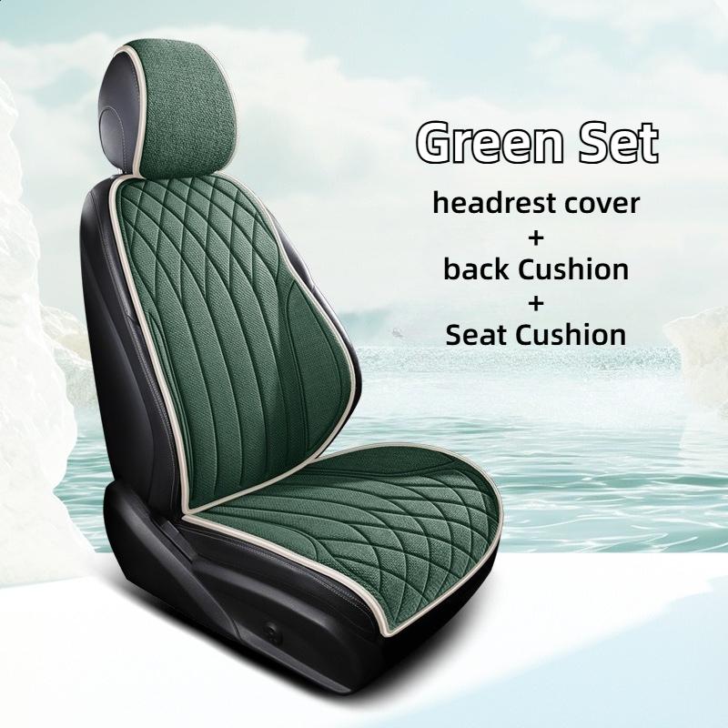 Universal Split-Type Car Seat Cover Four Season Auto Flax Breathable Anti-Slip Covers For Car Seats Cover Protection Seat Covers