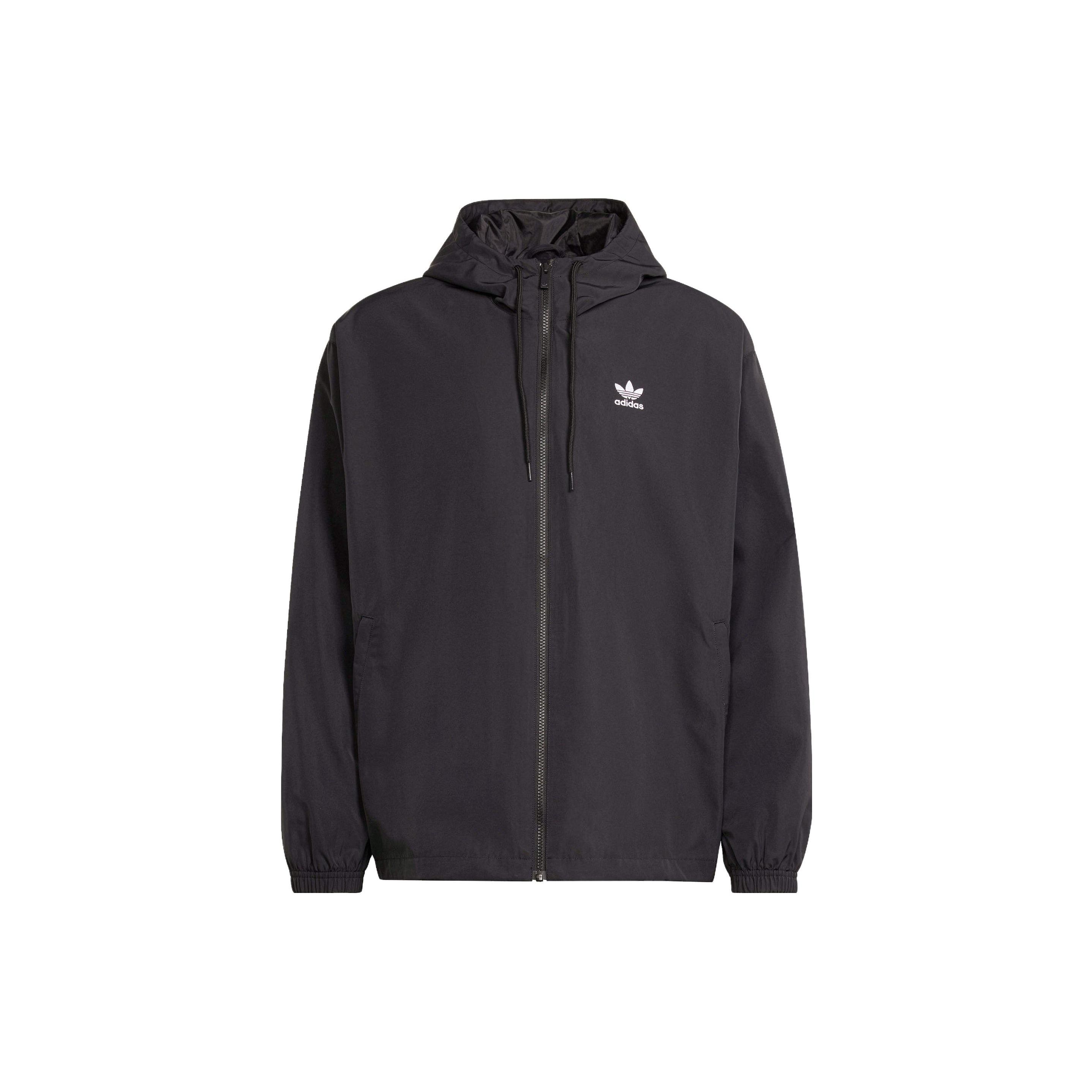 adidas Originals Unisex Adicolor Trefoil Windbreaker Black White IR9852 XL