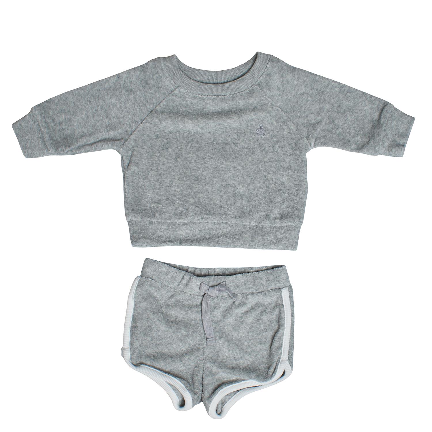 

Conjunto de Sudadera y Pantalón Corto de Felpa 869467 para Bebé Niño 0/3 MESES серый