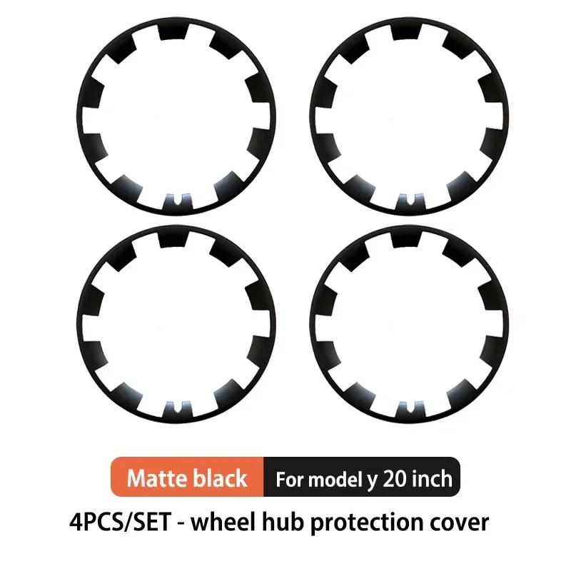 

For Tesla Model Y 20 Inches Wheels ABS Rim Guard Rim Car Hubcap Cover Protection Hubcap Patch Scratch Proof Hub Cap Decals матовый черный