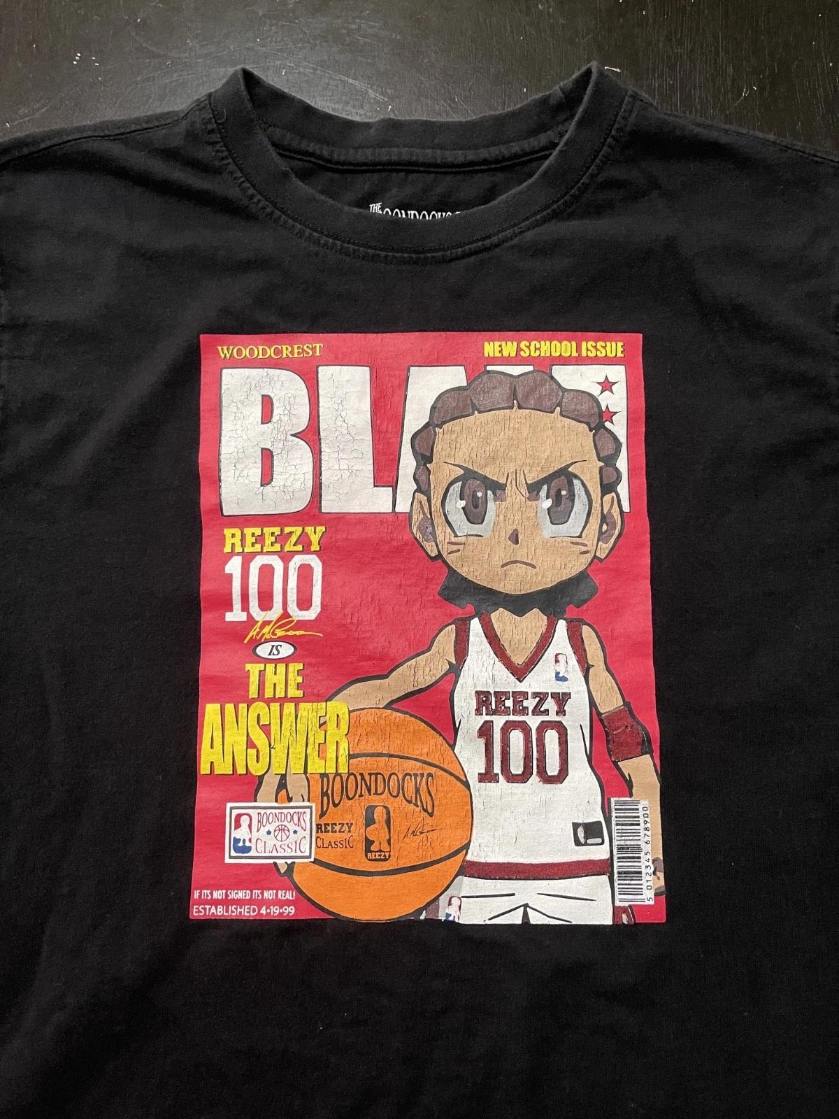 The Boondocks Classic Riley Freeman Reezy 100 BLAM T-Shirt, Black, Size: Medium M