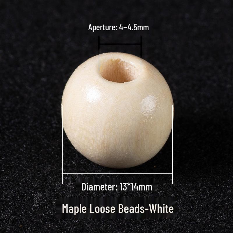 Mărgele Rotunde din Lemn Colorat pentru Bijuterii DIY - Mărgele Libere cu Orificiu Mare