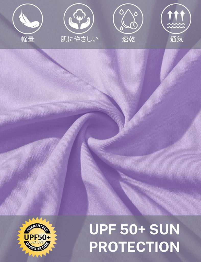 KEFITEVD Rash Sports Long Sun Light Size L Women's Guard, Half-Zip T-Shirt, Moisture-Wicking, Quick-Drying, Sleeve, Gym/Training Wear, Protection,